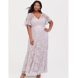Torrid lavender lilac purple lace gown